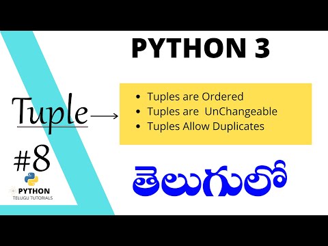 Tuples in Python 3 Telugu| Python Tutorials For Beginners in Telugu |
