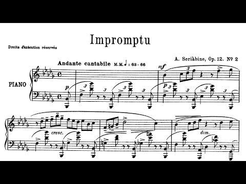 SCRIABIN- Impromptu in Bb minor Op12 no.2 (SHEET MUSIC)
