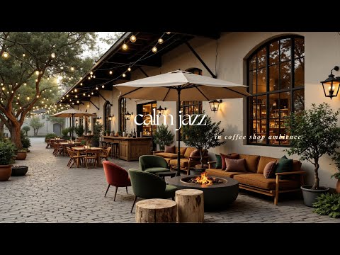 Relaxing Jazz Music for Positive Mood | Calm Jazz at Outdoor Coffee Shop for Focus
