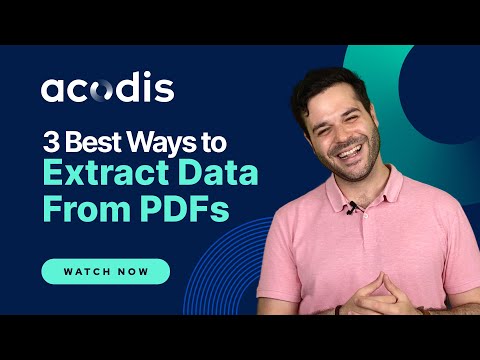 3 Best Ways to Extract Data From PDFs | Acodis