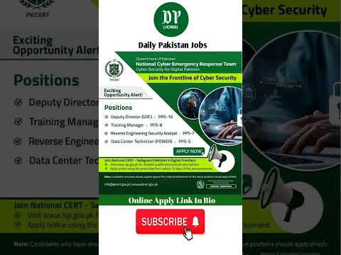 🛡️ National Cyber Emergency Response Team (PKCERT) Jobs 2025 | Apply Now Online 🛡️