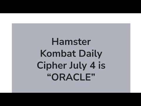 Today 4 July Chipher Code Hamster Combat #hamsterkombat #chipercode #morsecode #viral