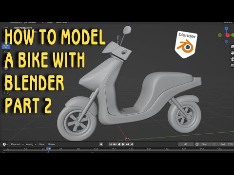blender 3d: Blender Tutorial - How to model a Vespa in blender, blender software.
