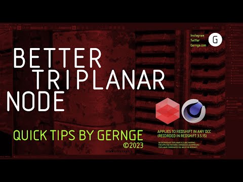 Gernge Quick Tips - Better Triplanar OSL Node | Cinema 4D Redshift