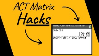 Matrices Made EASY! ACT Math Simplified for You!