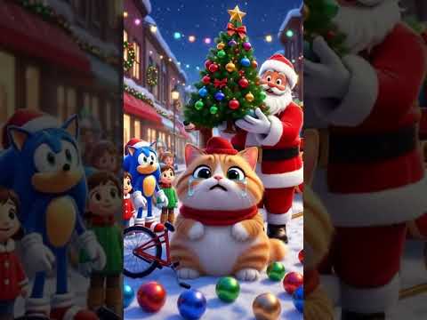 Opps! A Christmas Day Mishap🎄🙀 Best Christmas Gift For Cat From Santa🎅❤️#shorts #cat #cartoon #kitty