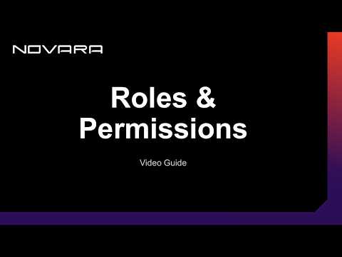 Roles and Permissions