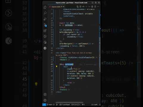 Sveltekit page transition in just 2 lines of code #supabase #coding #sveltekit #transition  #svelte