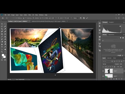How to use the Free Transform option in Adobe Photoshop CS6 2022 | KM Tech Beginner