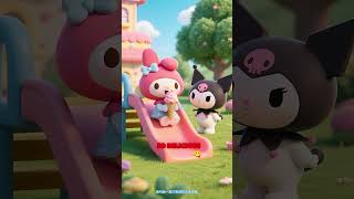 🐶🍦 The big-eared dog invites Kuromi to have some ice cream #funny