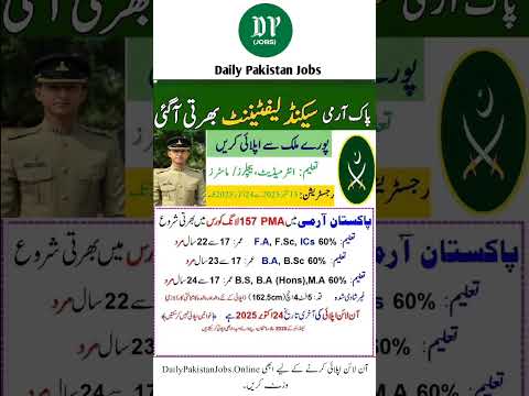 Pakistan Army PMA Jobs 2025 – Apply Online For Latest Recruitment