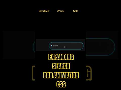 ✨How to Create Expanding Search Bar Animation using HTML & CSS ✨ #coding #shorts