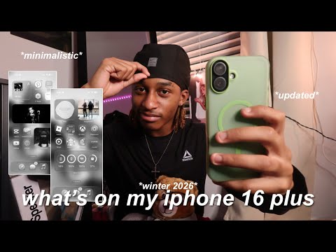 what’s on my iphone 16 plus *updated + minimalistic black/grey theme*