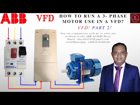 HOW TO RUN A 3- PHASE MOTOR USE IN A VFD? VFD! PART 2!