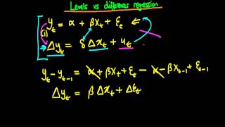 Levels vs differences regression - motivation for cointegrated regression
