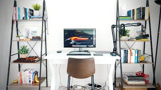 Work From Home Dream Desk Setup | Minimalist Workspace for Podcasters and Creatives