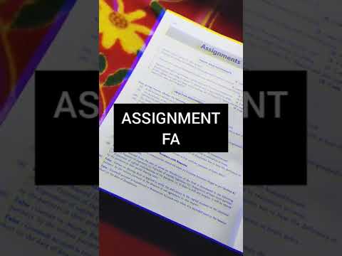 ASSIGNMENT OF FA 2022 | DU B. COM 1st YEAR REGULAR