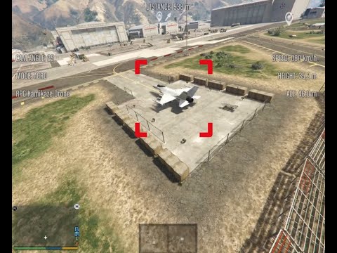 Flying in FPV Drone Around Fort Zancudo. Funny NPC dialogue.