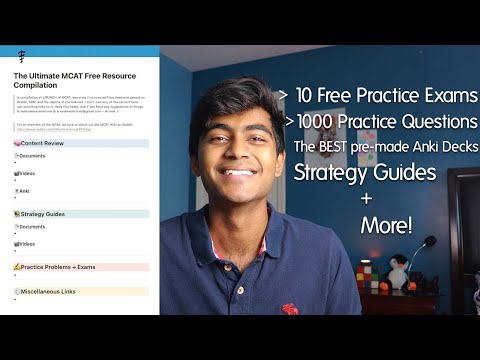 FREE MCAT Resources (over 10 free Exams, 100s of questions + strategies!)