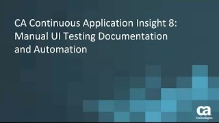 Manual UI Test Documentation and Automation with Application Insight