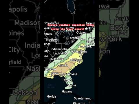 Severe weather today is in the forecast for the southeast!⛈️🌪️#weather #spc #tornado