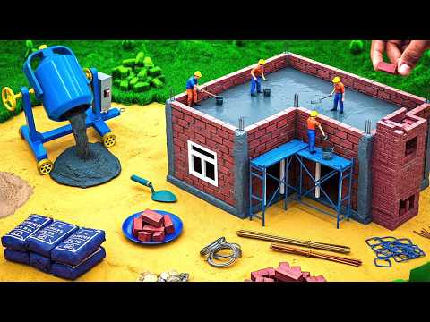Earthquake Burns down and Destroys House | DIY Mini Cement House Construction Science Project