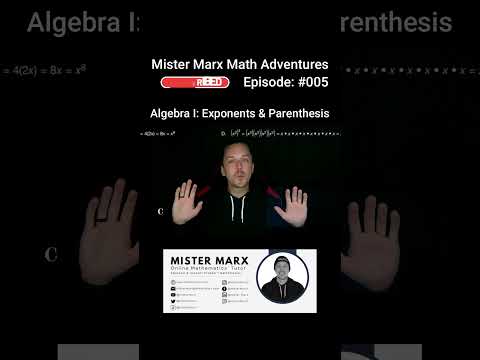 Funny Exponents and Parentheses | Algebra | #005 Mister Marx Math Adventures #onlinelearning #SHORTS