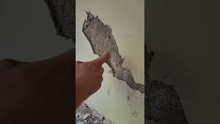 Major plaster damage on a painting project #painting