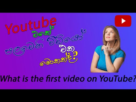 You Tube එකේ පලවෙනි වීඩියෝ එක මොකද්ද? | What is the first video on YouTube? | You Tube Frist Video