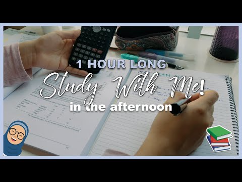 1 Hour Afternoon STUDY WITH ME Realtime || No break, no sound 📚🎧