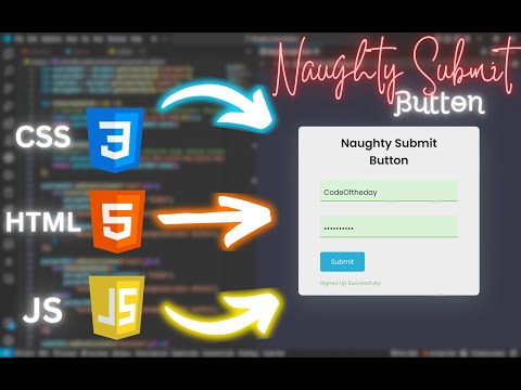 😉How To Make Naughty Submit Button || ✨Animated Submit Button | Login Page 🧑🏻‍💻