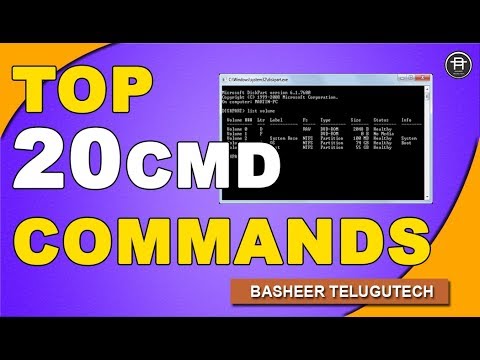 command prompt-top 20 commands in Telugu (2019) | windows tutorial