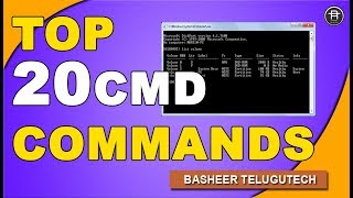 command prompt-top 20 commands in Telugu (2019) | windows tutorial