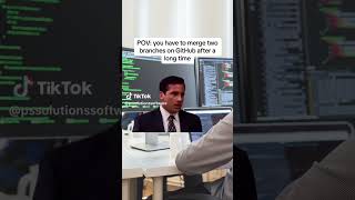 Merging Two Branches on GitHub  #codingmemes #softwaredevelopment #developermemes #memes  #codememes