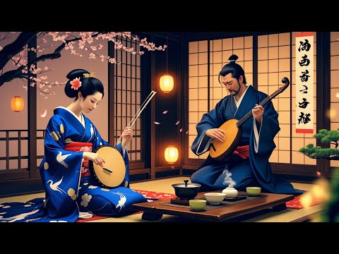 🎎 Japanese Shamisen & Koto Traditional Melodies - Zen Folk Music & Edo-Period Sounds 🎶