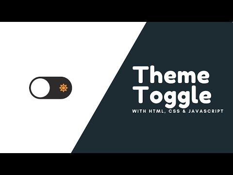 Theme toggle using HTML CSS and JavaScript