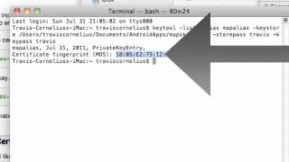 Android Application Development   146   Obtaining Key for a specific Project