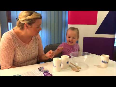 Making Cloud Dough with Amanda and Lucy