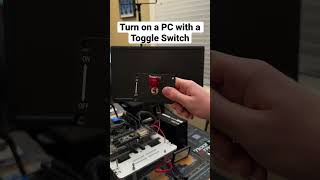 Turning on a PC with a Toggle Switch #shorts #pcbuilding #pcrepair #pc #pcmods