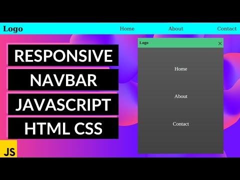 RESPONSIVE NAVBAR HTML CSS JAVASCRIPT
