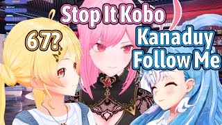 Kobo Teach Kanade 6 7 Meme In Front Of Calli【Hololive EN】