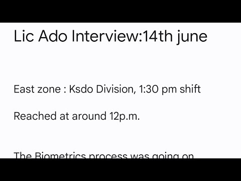 My Lic Ado Interview whole process| 14th June | All doubts cleared ☺️