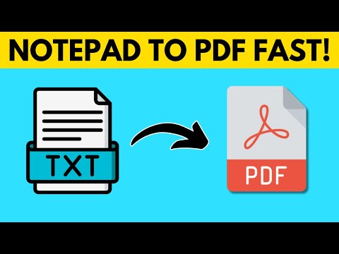 How to Convert Notepad to PDF On Windows PC | Save Notepad As PDF