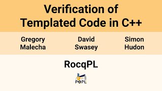 [RocqPL'26] Verification of Templated Code in C++