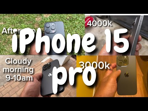 iPhone 15 pro in different lighting after u boxing