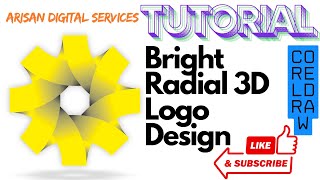 Bright Radial 3D Logo Design | #coreldrawtutorialhindi #coreldrawtutorial #abstractdesign #logo