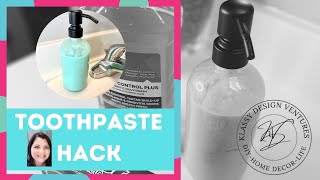 Bathroom Organization- Cool Toothpaste Hack!! #youtubeshorts