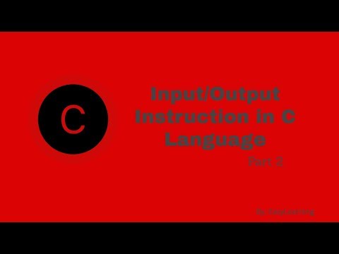 Easy Lecture on Input/Output Instruction in C Language in Urdu/Hindi