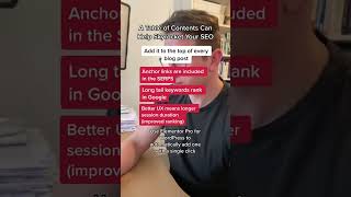 A content table can help skyrocket your SEO. 1/ Anchor links are included in the SERP 2/ Keywords r