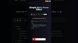 How to Design a Glowing Hover Menu with HTML & CSS #HTMLCSS #WebDesignTutorial
